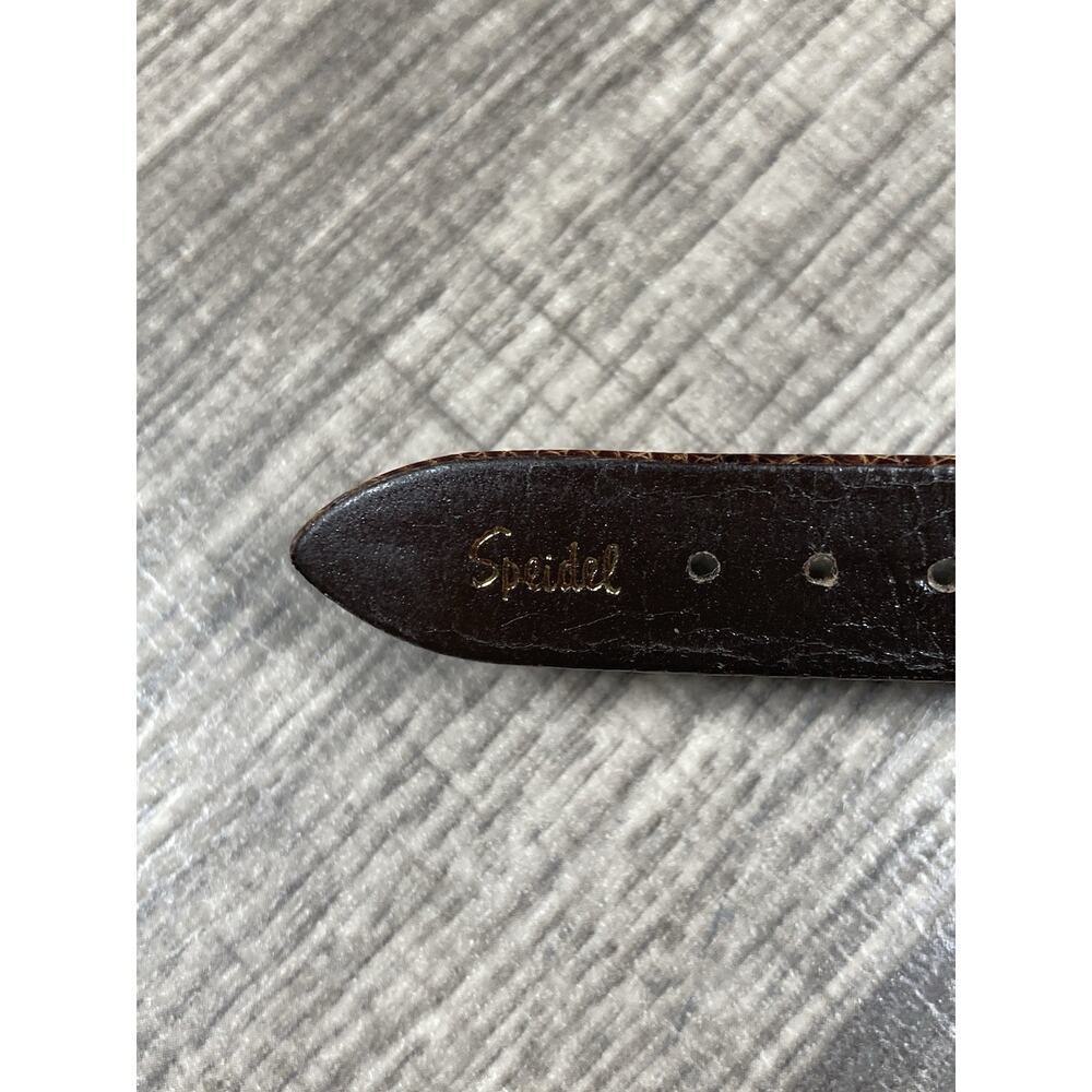 Vtg Speidel Men’s Genuine Lizard Grain Watch Band Brown/Cognac 19mm Germany - Picture 3 of 6